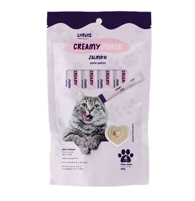 Creamy Snacks Lopets Gato Salmón 60 g