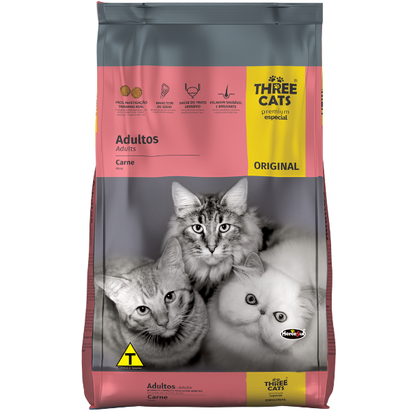 Three Cats Original Gatos Adultos Sabor Carne 10.1 kg