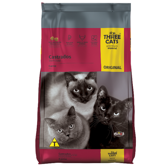 Three Cats Original Gatos Castrados 15 kg