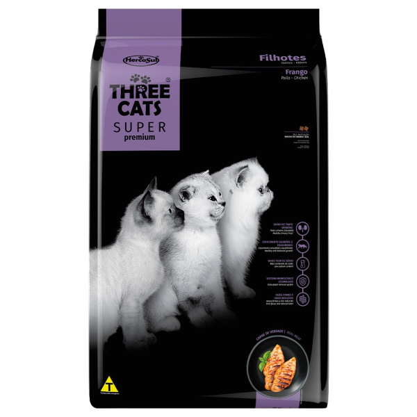 Three Cats Super Premium Cachorros Sabor Pollo 3 kg